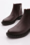 Women's Floater Boots - Buckle, Brown Color, Genuine Leather, 15435106 - 4