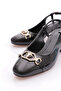 Women's Back-Tie Heeled Shoes Black Patent Leather 352523539 - 4