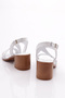 White Women's Heeled Sandals 26143294 - 3