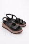 2497 Women's Sandals Genuine Leather Black - 2