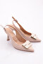 4149 Women's Square Buckle Heeled Shoes - 2