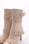 5285 Women's Hole Belt Detailed Heeled Boots - 4