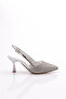 Women's Closed-Front Evening Dress Shoes Silver Patent Leather 2110722621