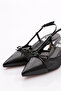 6856 Women's Rope Ribbon Patterned Heeled Shoes - 4