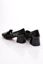 Women's Metal Accessory Heeled Shoes Black Patent Leather 7663535 - 3