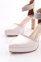 215 Women's Ankle Stone Embroidered Heeled Shoes - 4
