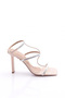 Women's Drawstring Heeled Evening Shoes Beige Nubuck 1363112821