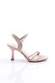 Women's Ankle Strap Heeled Shoes Rose Silvery 3510143534