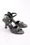 Women's Ankle Strap Heeled Shoes Platinum Crocodile 10213534 - 2