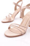 923 Women's Striped Heeled Shoes - 4
