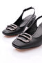 K661 Women's Open Back Heeled Shoes with Metal Accessories - 4