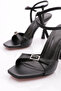 Women's Ankle Strap Heeled Shoes Black 7923785 - 4