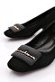 4886 Women's Square Buckle Heeled Shoes - 4