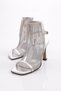 Women's Anklet Detailed Heeled Evening Dress Shoes Silver Matte 71015535 - 4