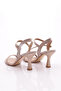 Women's Ankle Strap Heeled Shoes Rose Crocodile 10223534 - 3