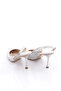 Women's Ankle Strap Heeled Shoes Silver Snake 2623561211101072322 - 3