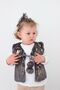 Girl's Double-Sided Plush Vest with Buckle Set and Pompom Detail - 6