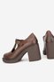 Women's Brown Genuine Natural Leather Number 36-41 Ankle Strap Shoes - 5