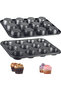 12-Piece Muffin Mold Cupcake Capsule Oven Mini Cake Brownie Cake Container Fireproof Non-Stick - 6