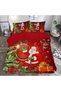 Gift Duvet Cover Santa Claus Patterned Double Duvet Cover Set - 3