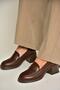 T 820145309   Brown Thick Heeled Women's Shoes - 5