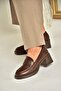 T 820145309   Brown Thick Heeled Women's Shoes - 2