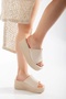 Women's Wedge Sole Knitwear Slippers - 3
