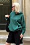 Dark Green Hooded Oversize Pocket Sweatshirt Mg2207 - 5