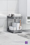 2-Tier Grey Organizer - Detergent Rack for Kitchen, Bathroom, Closet and Countertop - 4