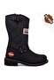 025g100071 Laconia 644 Leather Short Women's Boots Black-Nubuk