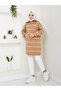 Women's Striped Zippered Knitwear Tunic - 3