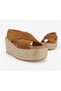 24Y-120-210 Women's Genuine Suede Leather Jute Padded Sole Fashion Blunt Toe Sandals - 2