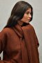 Mohair Blend Scarf Sweater Brown - 2