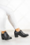 Brittany Black Genuine Leather Casual Heeled Shoes - 2