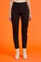 Black Fadeless Mom Jean Woman Boyfriend High Waist Power Lycra - 2