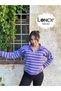 Polo Neck Striped Knitwear Knitted Sweater - 6