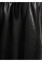 Leather look elastic waist pants - 5