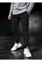 Men's Winter Sweatpants Skinny Fit Jogger Black Cotton Fabric - 3