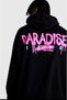 Men's Black Hooded Sweatshirt - Paradise - 2