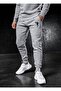 Men's Gray Thick Fabric Jogger Sweatpants Narrow Leg Slim Fit - 3