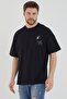 Black Oversized T-shirt Unisex Zeus Back Print - 2