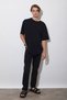 Men's Oversize Loose Cut T-shirt Plain Black White Colored Crew Neck Cotton Summer Plain Basic - 3