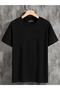 Unisex Oversize T-Shirt Japan Bird Rose Back Print Black - 2