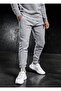 Men's Gray Thick Fabric Jogger Sweatpants Narrow Leg Slim Fit - 2