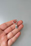 Unisex Silver New Year Christmas Tree Figure Dangle Steel Earrings