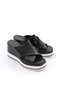 Women's Mega Thick Sole Slippers Black Genuine Leather 4210352813993 - 2