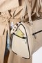 Genuine Leather Multi-Compartment Cream Color Women's Crossbody and Shoulder Bag / Luxury Leather Women's Bag - 5