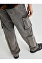 Loose Fit Jeans with Cargo Pockets, Washable and Buttoned - 7