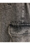 Loose Fit Jeans with Cargo Pockets, Washable and Buttoned - 8