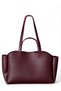 Claret Red Cherry Red Women's Tote - Faux Leather, Double Handle, Puppy Shopper Hand and Shoulder Bag, London